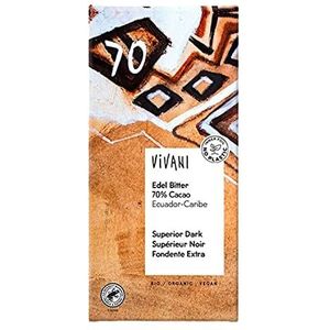 Vivani Chocolade Puur Superieur 70% Ecuador, 100 g, 1 Units