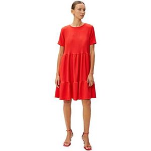 Koton Korte jurk met ronde hals en lange mouwen, rood (414), XL