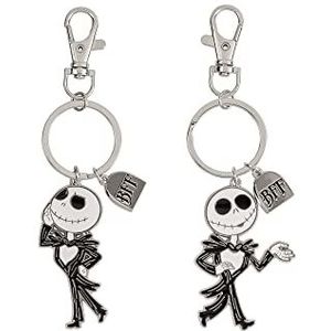 Peers Hardy - Disney The Nightmare Before Christmas zwart, wit en zilver BFF sleutelhanger set