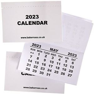 Baker Ross FX388 Kalenderblokken 2023 - Set van 20, Kinderen maken hun eigen kalender, Kinder knutsel wandkalender, Gepersonaliseerde kalender