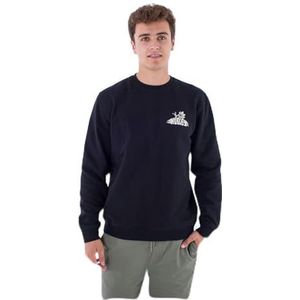 Hurley Flower Fish Fleece Crew Sweatshirt voor heren, Zwart, M