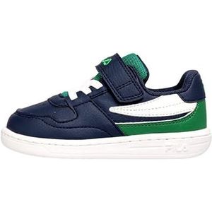 FILA Fxventuno Velcro TDL Sneakers voor kinderen, uniseks, Fila Navy Verdant Green, 23 EU