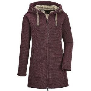 G.I.G.A. DX Dames Gebreid fleeceparka/fleecejack met capuchon GW 54 WMN KNTFLC PRK, deep red, 44, 37640-000