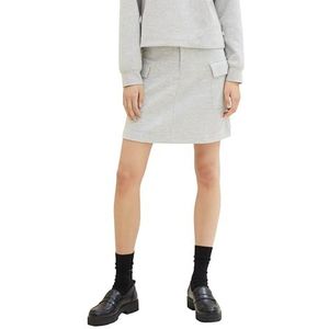 TOM TAILOR Denim Mini-rok voor dames, 32510 - Basic Light Grey Melange, XXL