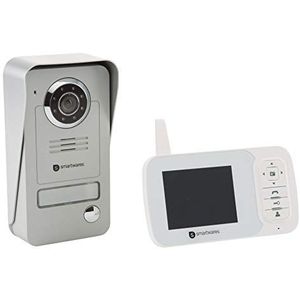 Smartwares VD38W Video intercom set – Draadloos – Draagbare binnenunit - Kleurenmonitor, zilver