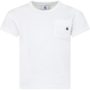 Petit Bateau Jongens T-shirt, wit, 12 Jaar