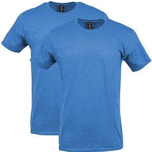 Gildan Men's Softstyle Cotton T-Shirt, Style G64000, 2-Pack, Sapphire, Large