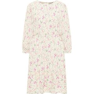 usha Midi-jurk voor dames met bloemenprint, wit, meerkleurig, S