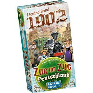 Asmodee Days of Wonder | Trein om trein – Duitsland 1902 | Uitbreiding | familiespel | bordspel | 2-5 spelers | vanaf 8 jaar | 45 minuten | Duits