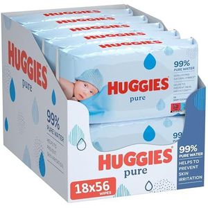 Huggies baby billendoekjes - Pure - 1008 stuks (18 x 56 doekjes) - Voordeelverpakking