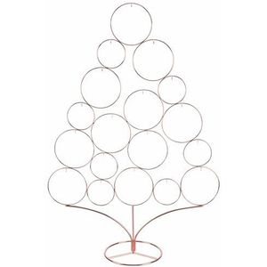 Villa d'Este Home Tivoli XMAS Kerstboom van metaal, hoogte 96 cm, 18 haken, roségoud
