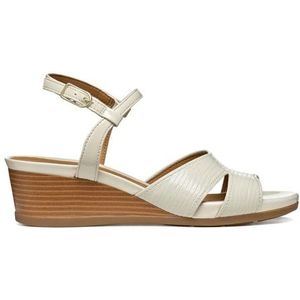 Geox Dames D MARYKARMEN A Wedge Sandal, LT Sand, 39,5 EU, Lt Sand, 39.5 EU