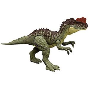 Jurassic World: Dominion Daverende Actie Vleesetende Dinosaurusfiguren met Aanvalsbeweging, uitgebreid bewegingsbereik, fysiek en digitaal spel, cadeau voor 4 jaar en ouder, HDX49