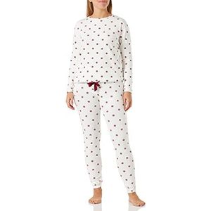 Women'secret lange mouwen pyjama bloemen patroon witte achtergrond normaal voor dames, Witte achtergrond, L