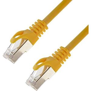 Netwerkkabel S/FTP PIMF Cat. 7 30 meter geel patchkabel Gigabit Ethernet LAN DSL CAT7 kabel