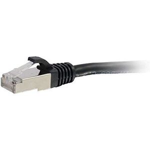 C2G 0.3M zwart CAT6A Ethernet Gigabit Lan netwerk kabel (RJ45) Vernikkeld en koper gevlochten patch UTP kabel