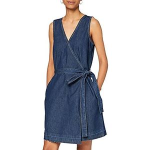 Yargıcı Dames Double Breasted Denim Jurk, blauw (medium indigo 515)., 38