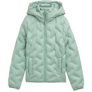 TOM TAILOR Hybride gewatteerde damesjas met capuchon, 22577, stofgroen, M