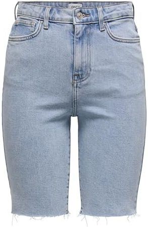 Only - Emily - Lange Denim Shorts - Hoge Taille - Dames