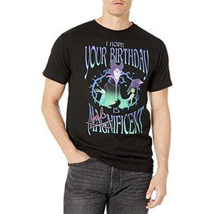 Disney Villains Birthday Maleficent T-shirt met korte mouwen voor jonge mannen, zwart, maat L, zwart, L