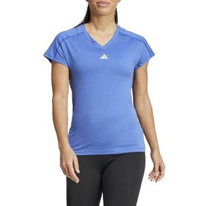 adidas Dames AEROREADY Train Essentials Minimal Branding V-Neck Tee, semi lucid blue, M