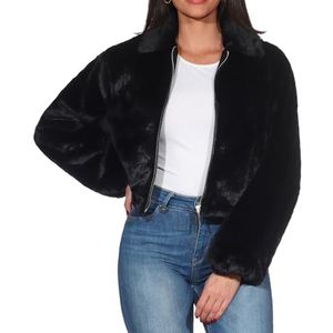 Only - Onldana Life Faux Fur Jacket - Zwart - Damesjas