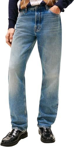 Tommy Hilfiger Mannen Regular Straight Dover Tye Blauw MW0MW42806 Straight, Denim, 28W/28L, Denim (Tye Blue), 28W x 28L