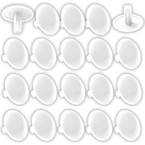 cyclingcolors 20 x afdekdoppen voor schroeven schroefdoppen 4,5 x 13 x 10 mm kunststof meubelafdekking PZ, wit