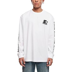 STARTER BLACK LABEL Heren Starter Logo Longsleeve T-shirt, Wit, L