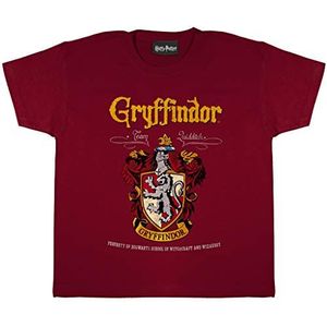Harry Potter Gryffindor Crest T-shirt, Kinderen, 104-170, Burgund, Officiële Koopwaar