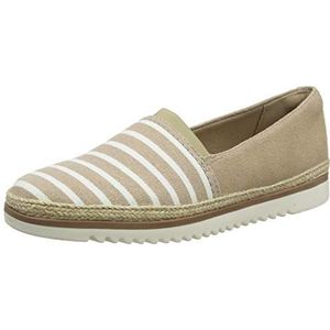 Clarks Serena Paige dames Sneaker Espadrille, Zand Textiel Suede Combi , 36 EU