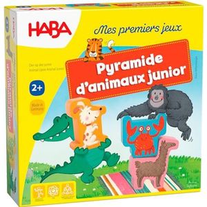HABA - Mijn eerste spellen – piramide van junior dieren – gezelschapsspel – behendigheids- en stapelspel – 2 jaar en ouder – 306070