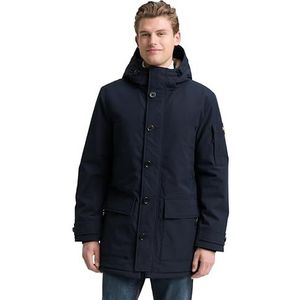 Tom Tailor - Herenparka - Regular Fit - Effen - Waterafstotend - Met Capuchon
