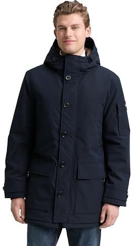 Tom Tailor - Herenparka - Regular Fit - Effen - Waterafstotend - Met Capuchon