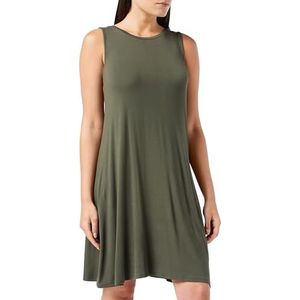 Amazon Essentials Tankjurk voor dames (verkrijgbaar in grote maten), donker olijf, M