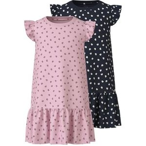 NAME IT Jersey jurk voor meisjes, roze, 116 cm