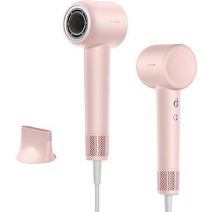 Dreame Hair Gleam Haardroger, sneldrogende 110.000 RPM hoge-snelheid motor, 65m/s luchtstroom, 330g ultralicht gewicht, 200 miljoen negatieve ionen, temperatuur- en luchtsnelheidsregeling, roze
