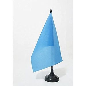 Race officier blauw Tafelvlag 14x21 cm - Racing Desk Vlag 21 x 14 cm - Zwarte plastic stok en voet - AZ FLAG
