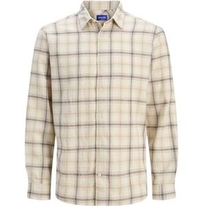 Jorjoshua Ls Ln Flannel Check Shirt, antiek wit., XS