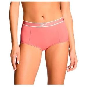 PUMA Dames hoge taille hipster, koraal, S (2-pack), koraalrood, S