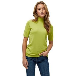 Minus Lima Gebreid T-shirt met hoge hals en korte mouwen | Groene T-shirts voor dames VK | Lente T-shirt | Maat L
