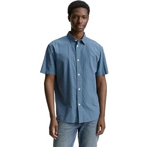 TOM TAILOR Denim heren overhemd, 37862 - Mystical Blue Dots Structuur, XXL