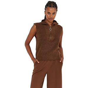 Noisy may Dames Nmnewalice S/L Knit Vest Noos Pullunder, cappuccino, M