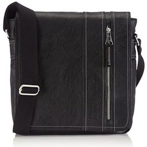 s.Oliver (Bags 97.502.94.7486 Schoudertassen voor heren, 27x28x9 cm (B x H x D), Schwarz Black 9999