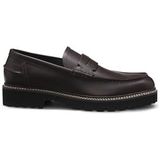 HUGO Menswear - Leren Loafers - Zwart - Met Profielzool