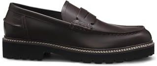 HUGO Menswear - Leren Loafers - Zwart - Met Profielzool