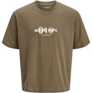 Jack & Jones Jcodynamic Bold Tee Ss Crew Neck, chocolade chip, L