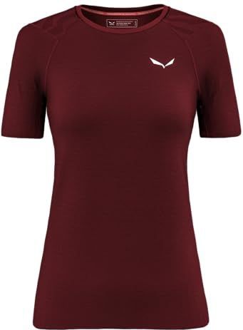 Salewa - Cristallo - Thermoshirt - Geen Kleur - Hybride Merino Wol, Korte Mouwen, Vochtafvoerend