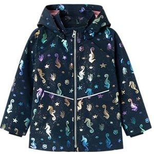 NAME IT Meisjes NMFMAXI Jacket Seahorse FOIL All-weather jas, Dark Sapphire, 92, Dark Sapphire, 92 cm