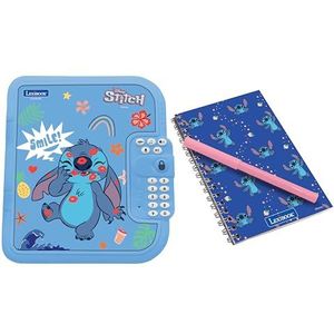 Lexibook, Disney Stitch - Elektronisch Dagboek Stitch met inbegrepen pen en notitieboek, interactief, met wachtwoord beveiligd, leuke functies, geluidseffecten, blauw, SD50D